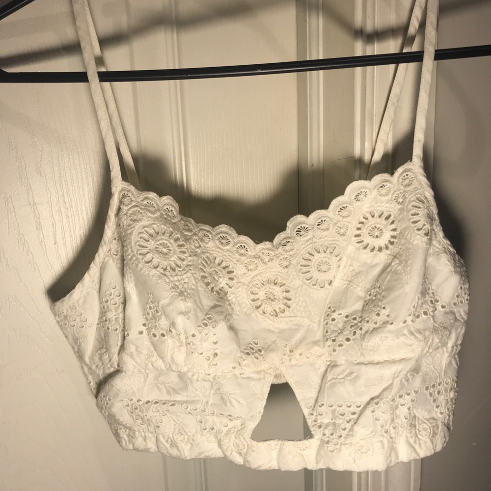 White Crochet Bralette